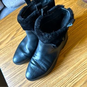 Fitflop Mukluk Shorty boot waterproof black leather size US 7.5 UK 5.5